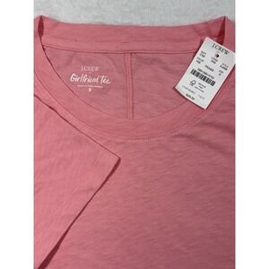 NWT J.Crew Women's S Pink Short Sleeve Cotton Perfect Tee Crew Neck Tshirt AJ089